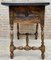 Antique Spanish Baroque Walnut Side Table with Carved Frame, 1890s, Image 14