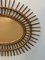 French Bamboo and Rattan Mirror, 1960s 5