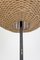 Iron Floor Lamp with Straw Shade, 1970s 3