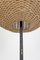Iron Floor Lamp with Straw Shade, 1970s, Image 3