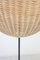 Iron Floor Lamp with Straw Shade, 1970s, Image 6