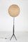 Iron Floor Lamp with Straw Shade, 1970s, Image 1