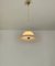 Vintage Suspension Lamp in White Murano Glass, Italy, 1970s 3