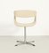 French Swivel Chair in Cream Leather, 1960s 10