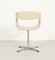 French Swivel Chair in Cream Leather, 1960s, Image 10