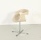 French Swivel Chair in Cream Leather, 1960s, Image 2