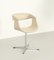 French Swivel Chair in Cream Leather, 1960s 1