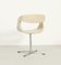 French Swivel Chair in Cream Leather, 1960s, Image 11