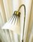 Brass Floor Lamp with Milk Glass Shade, 1950s 5