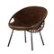 Suede Balloon Chair by Lusch & Co, 1960s, Image 1