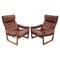 Vintage Danish Adjustable Chairs in Leather by Genega Mobler, 1960s, Set of 2 1