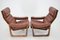 Vintage Danish Adjustable Chairs in Leather by Genega Mobler, 1960s, Set of 2 4