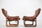 Verstellbare dänische Vintage Stühle aus Leder von Genega Mobler, 1960er, 2er Set 11