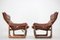 Vintage Danish Adjustable Chairs in Leather by Genega Mobler, 1960s, Set of 2 11