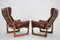 Vintage Danish Adjustable Chairs in Leather by Genega Mobler, 1960s, Set of 2, Image 5