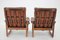 Vintage Danish Adjustable Chairs in Leather by Genega Mobler, 1960s, Set of 2 6