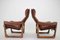 Vintage Danish Adjustable Chairs in Leather by Genega Mobler, 1960s, Set of 2 9