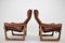 Vintage Danish Adjustable Chairs in Leather by Genega Mobler, 1960s, Set of 2, Image 9