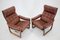 Verstellbare dänische Vintage Stühle aus Leder von Genega Mobler, 1960er, 2er Set 2
