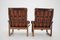 Vintage Danish Adjustable Chairs in Leather by Genega Mobler, 1960s, Set of 2 7
