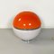 Italian Space Age Metal, Orange Plastic and White Opaline Glass Table Lamp, 1970s 4