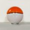 Italian Space Age Metal, Orange Plastic and White Opaline Glass Table Lamp, 1970s 6