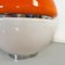 Italienische Space Age Tischlampe aus Metall, orangefarbenem Kunststoff & weißem Opalglas, 1970er 7