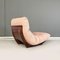 Italian Space Age Brown Plastic and Pink Fabric Chaise Lounge, 1970s 5