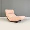 Italian Space Age Brown Plastic and Pink Fabric Chaise Lounge, 1970s 2