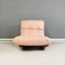 Italian Space Age Brown Plastic and Pink Fabric Chaise Lounge, 1970s 9