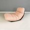 Italian Space Age Brown Plastic and Pink Fabric Chaise Lounge, 1970s 8