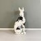 Italian Modern Black & White Ceramic Sculpture of Harlequin Great Dane Dog, 1980s, Image 7