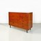 Mid-Century Modern Italian Wood and Black Metal Chest of Drawers, 1960s 2