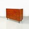 Moderne italienische Mid-Century Kommode aus Holz & schwarzem Metall, 1960er 2