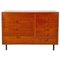 Mid-Century Modern Italian Wood and Black Metal Chest of Drawers, 1960s 1