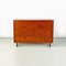 Moderne italienische Mid-Century Kommode aus Holz & schwarzem Metall, 1960er 3