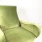 Italian Lady Style Armchairs in Green Velvet and Black Metal, 1950s, Set of 2, Image 7