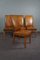 Sheep Leather Dining Chairs, Set of 4 2