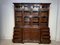 Regency Style Breakfront Bookcase in Walnut and Leather, 1920s 3