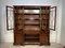 Regency Style Breakfront Bookcase in Walnut and Leather, 1920s, Image 4