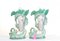 Porcelain Vases with Cornucopia Cherubs in the Style of Sevres, Set of 2, Image 2
