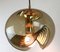 Vintage Wave Hanging Lamp in Smoke Glass from Peill and Putzler 2