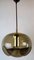 Vintage Wave Hanging Lamp in Smoke Glass from Peill and Putzler 1