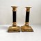 Vintage French Candleholders in Gilt Brass, 1970s, Set of 2 1