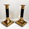 Vintage French Candleholders in Gilt Brass, 1970s, Set of 2 2