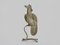 Escultura de cacatúa o loro de bronce plateado, años 50, Imagen 7