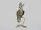 Scultura di cacatua o pappagallo in bronzo placcato in argento, anni '50, Immagine 1
