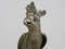 Escultura de cacatúa o loro de bronce plateado, años 50, Imagen 4