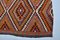 Vintage Moroccan Geometric Aztec Kilim Rug, Image 3