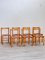Wooden Chairs and Leather from Ibisco Brand, 1970s, Set of 7 1